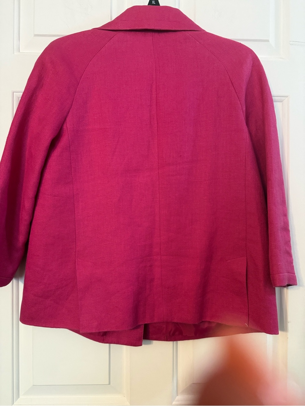Talbots Women's Pink Linen Notch Collar Blazer Jacket Sz 8 Mid-Length 3 Button - Picture 10 of 11